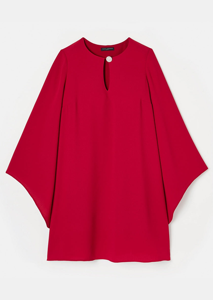 Raonie Red Dress in Crepe