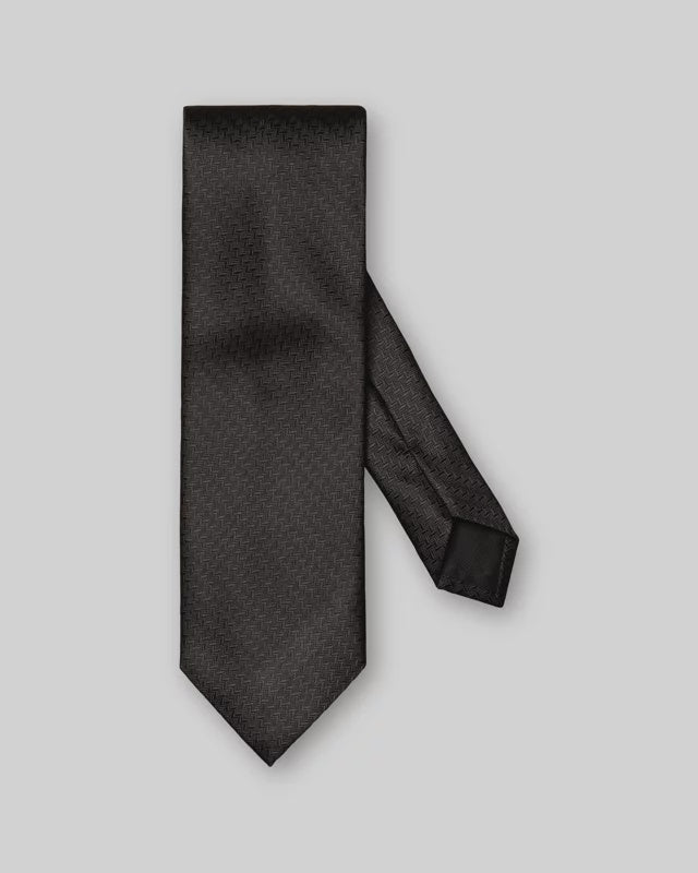 Black Zigzag Evening Silk Tie