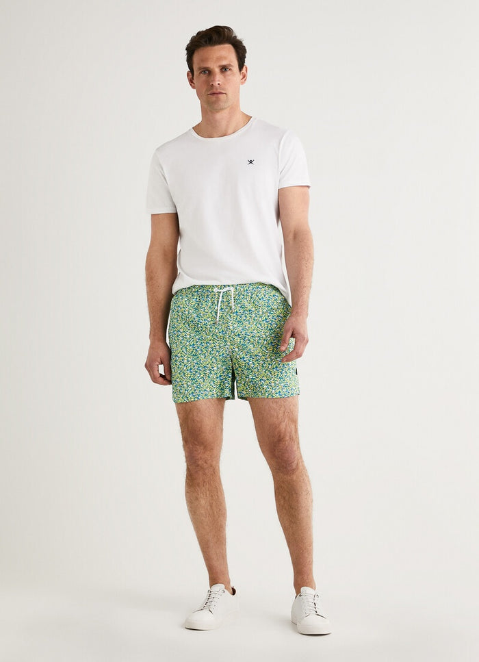 Men's Recycled Nylon Swim Shorts - Abstract Waves