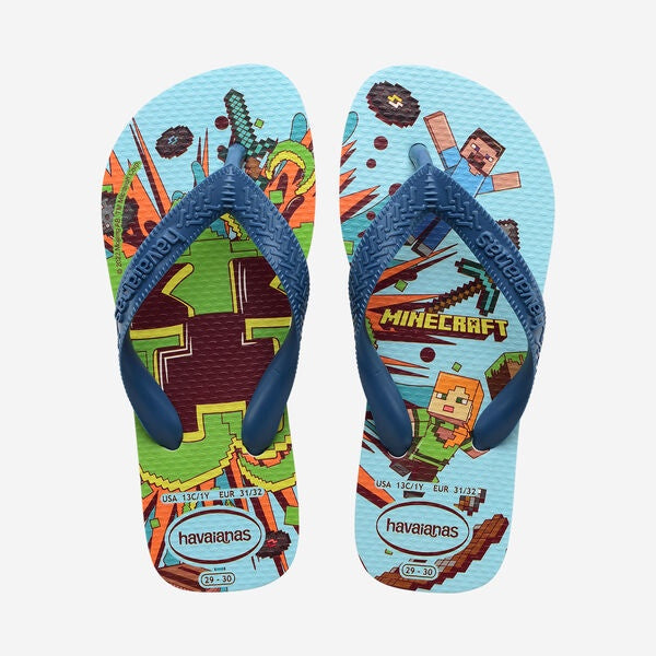 Kids Minecraft Flip Flops