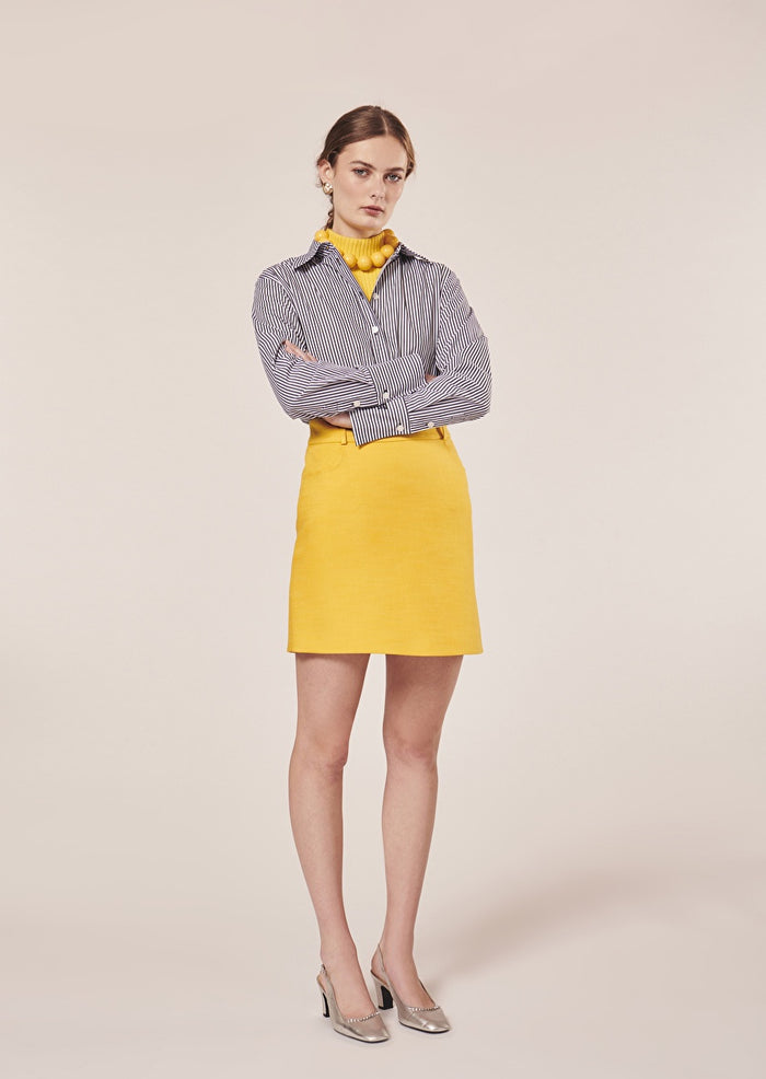 Janice Yellow Short Skirt