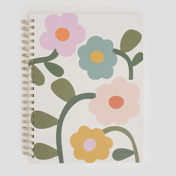 Multi Floral Spiral A4 Notebok