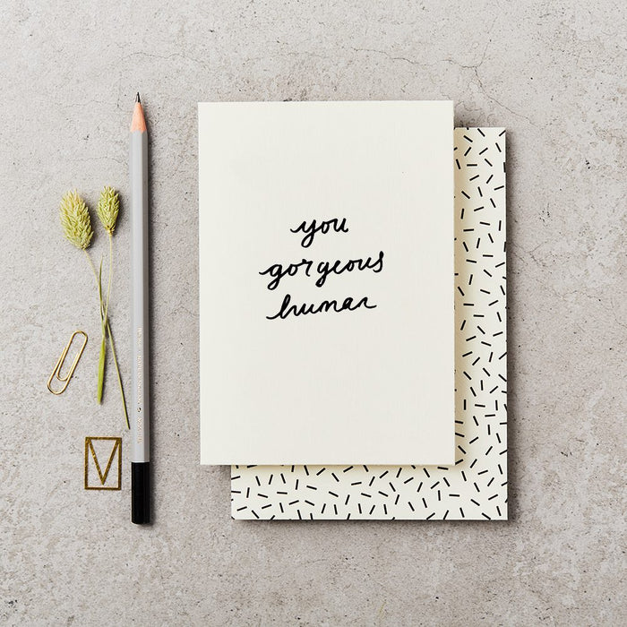 You Gorgeous Human Handprinted Card