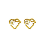 Posy Heart Stud Earrings