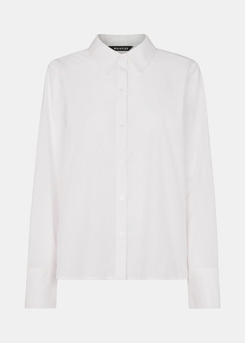 White Boxy Cotton Shirt