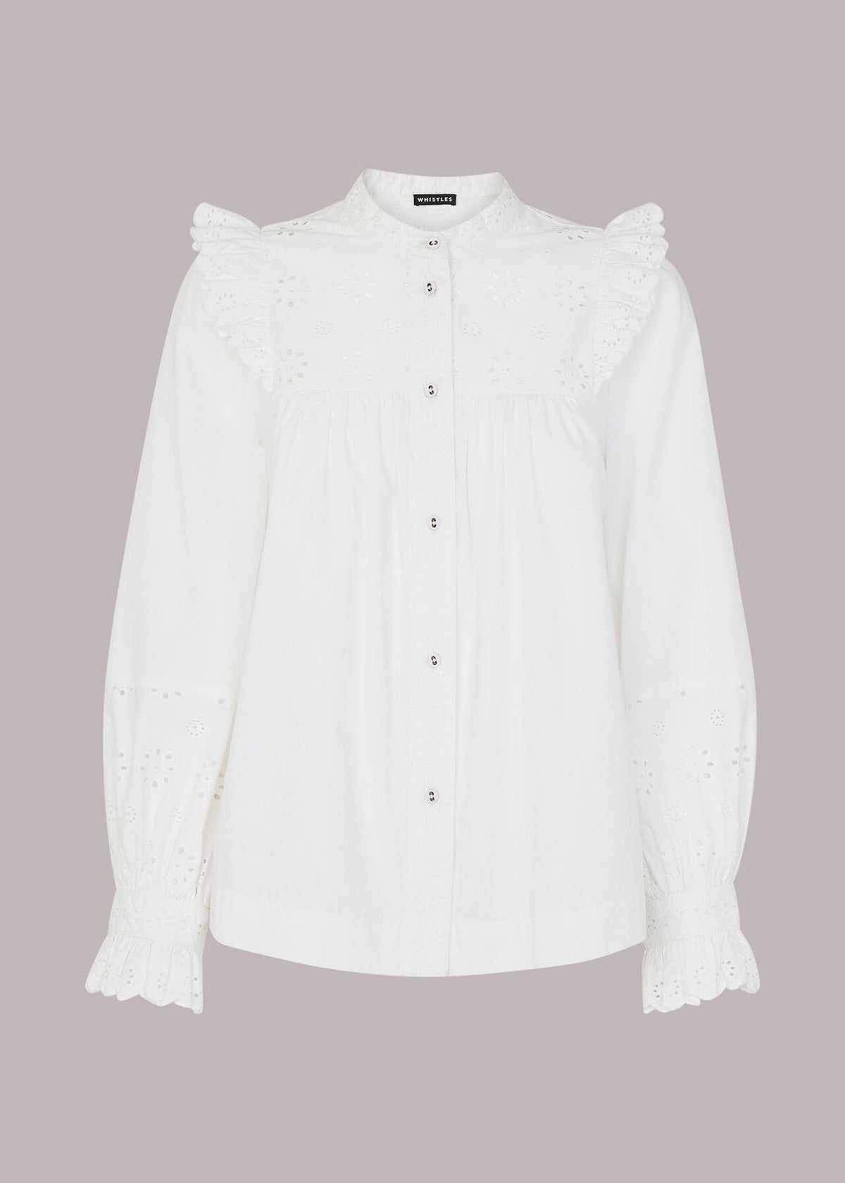 Broderie Frill Sleeve Top