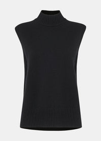 Black Funnel Neck Tank