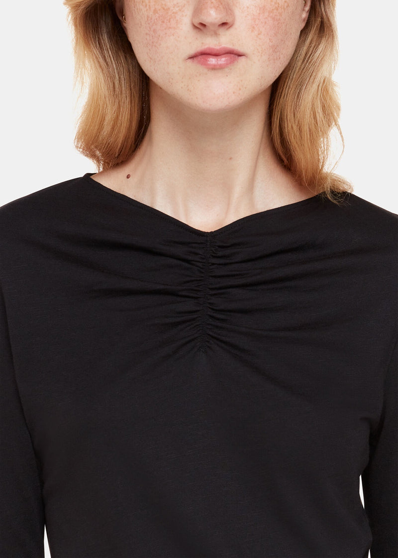 High V Neck Ruched Top