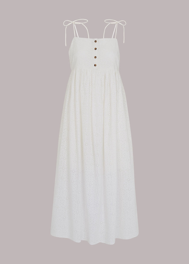 Mabel Broderi Midi Dress